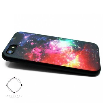 iPhone7/iPhone8/iPhoneSE2（新型）軽量レザーケースiphone7カバー（宇宙×ブラック）夜空　星空の画像