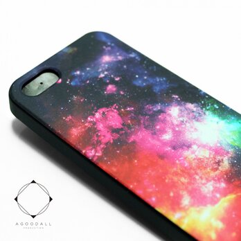 iphone5/5s/SEケース軽量レザーケースiphone5カバー（宇宙×ブラック）夜空　ギャラクシーの画像