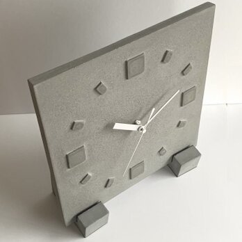 立て掛け型置き時計コンクリート製　 -コンクリート/モルタル/セメント雑貨-の画像