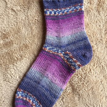 【A様オーダー品】ドイツソックヤーンの手編み靴下の画像