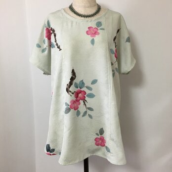 正絹着物リメイク チュニック フリーサイズ