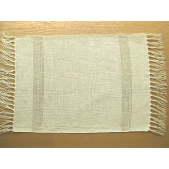 ２）手織り麻のテーブルセンターの画像