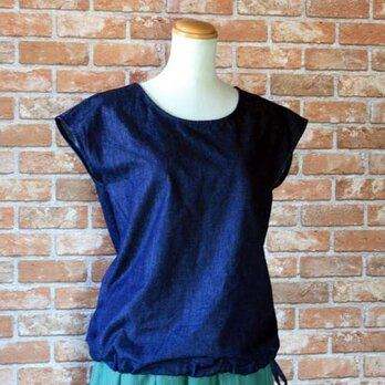 ２ｗａｙ　児島デニム　フレンチスリーブブラウス