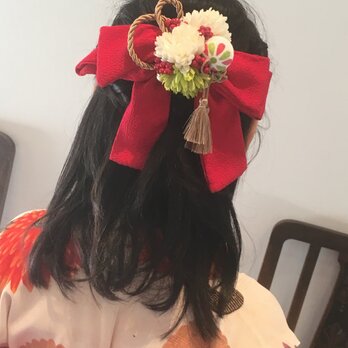 お花のはいからさんリボン【髪飾り】卒業式、謝恩会にの画像