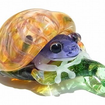 Frog in the Shell ペンダント トップ【 kengtaro / ケンタロー 】 カエル ボロシリケイトガラスの画像