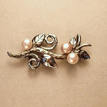 淡水パール帯留め「小枝」[HW67]