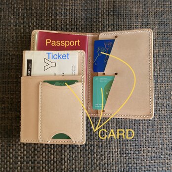 【生成り】パスポートケース PPC-01 Passport Case ヌメ革生成りの画像