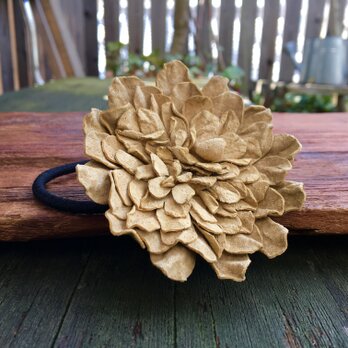 革花のヘアゴム 2Lサイズ  ベージュb