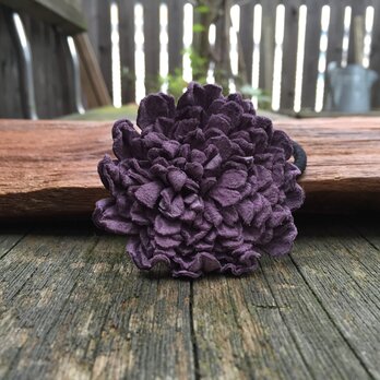 革花のヘアゴム LSPサイズ  薄紫の画像