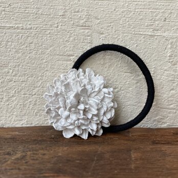 革花のヘアゴム MSPサイズ  白の画像