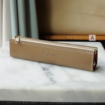 【カラーサンプル】　スタンダードなファスナーペンケース　ハーフサイズ