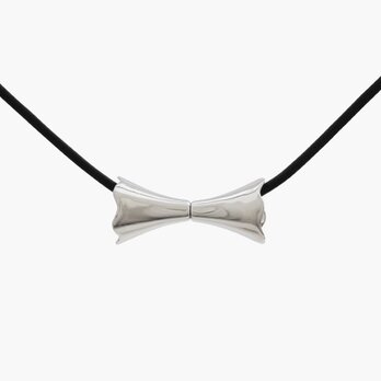 Silver and Leather "Black Hole" Necklace