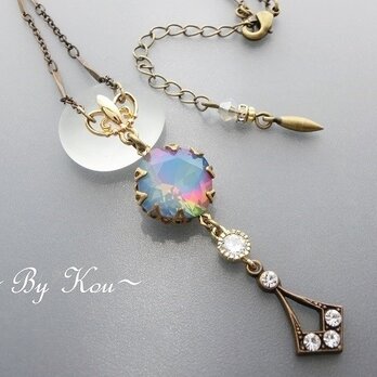 ＊～虹色の空に～＊.*　swarovski classical necklace。の画像