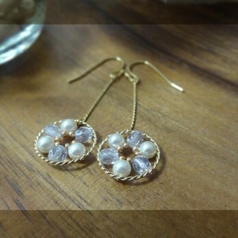 白い花　pierce・earringの画像