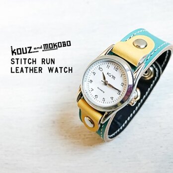 ▲STITCH ワクワクが止まらない色の魔法「ステッチラン 腕時計」ユニセックスOK（SRW-TKY-WS）の画像