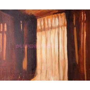 原画「夕方の部屋の中」F6・油彩の画像