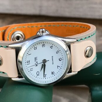【送料無料】毎日つけていたくなる時計「ステッチラン 腕時計」受注生産（SRW-HCW-GS）Ⅱの画像