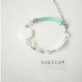 s34_SBH340 清涼感 フランスビーズのブレスレット