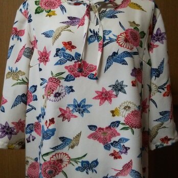 マオカラーブラウス