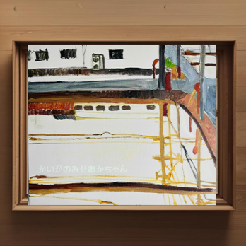 原画「田植え前の水田」F10・油彩画