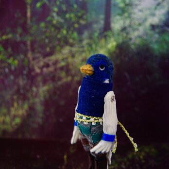 羊毛フェルト  青い鳥の王子様の画像