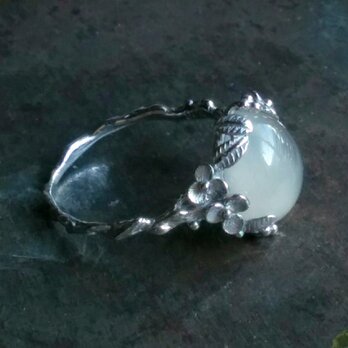 ＊ご予約＊天の川のお花リング（ムーンストーン）