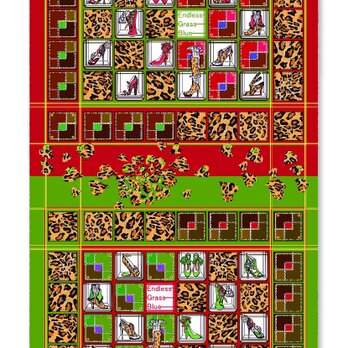 ヒョウ柄、シューズブティックをイメージしたスマートフォンケース