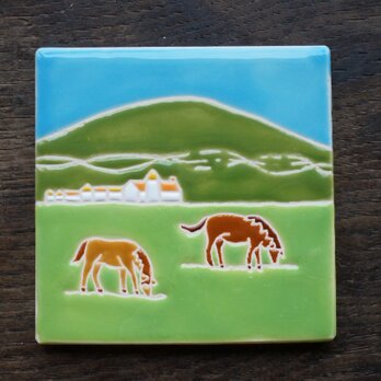 草原の馬　Caballos en el Campo[Sold]の画像