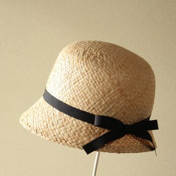 《受注制作》ribbon cloche [raffia] black