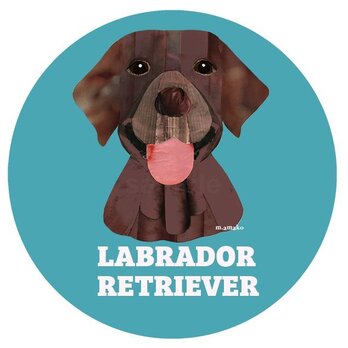 ラブラドール レトリバー／茶《犬種名ステッカー/大型犬》の画像