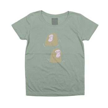 温泉の日本猿イラストTシャツ動物（アニマル）レディースS〜XLサイズ　Tcollectorの画像
