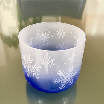 雪の結晶清酒グラスの画像
