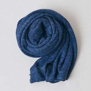 リネンニットストール　ダークネイビー #19