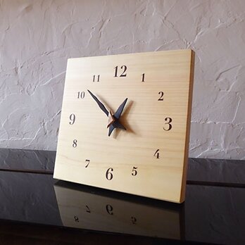ヒノキの時計　22センチ　075s　文字盤茶色の画像