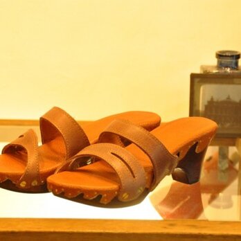 レディース木靴サンダル＜セパレートアメーバ＞の画像