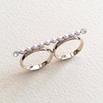 Twinkle Line Ring パール