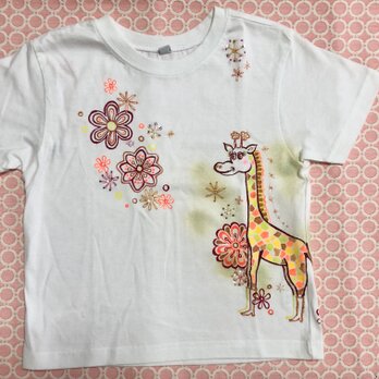 キッズTシャツ　100㎝　キリンの画像