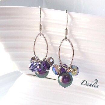 Bright Pearl…type purple ピアス／イヤリングの画像