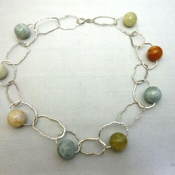 アクアマリンのチェーンチョーカー