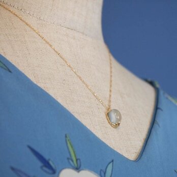 tiara K18 necklace (ﾑｰﾝｽﾄｰﾝ)【FN193】の画像