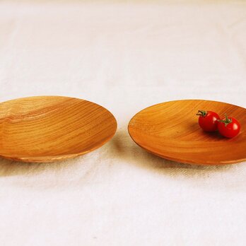 2枚セット 木のお皿・器 欅（ケヤキ）材2の画像