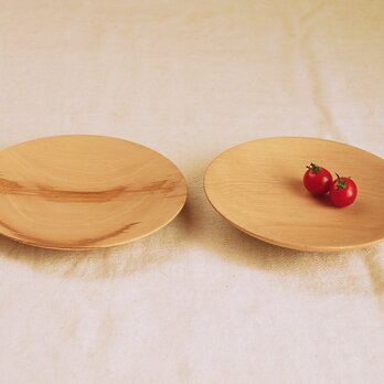 2枚セット 木のお皿・器 ブナ材2の画像