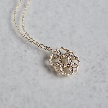 4 petal flower necklace Ⅲ[P066K10YG]の画像