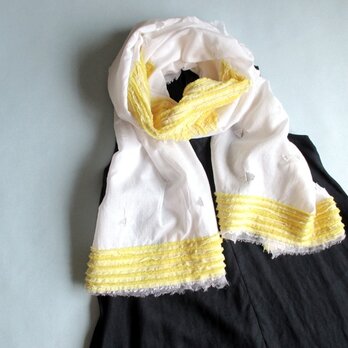 ◆シルクオーガンジー＆コットン（STA-01イエロー＆ホワイト）