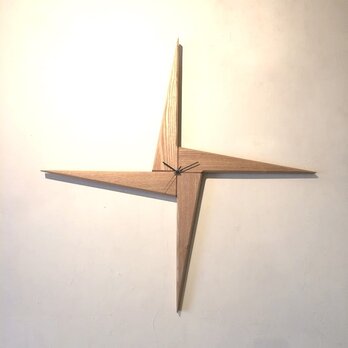 風車時計　<大サイズ>　木製掛け時計の画像