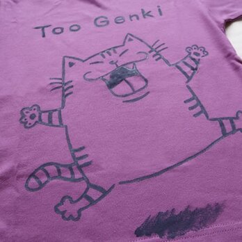 キッズTシャツ「Too Genki」手描き120サイズの画像