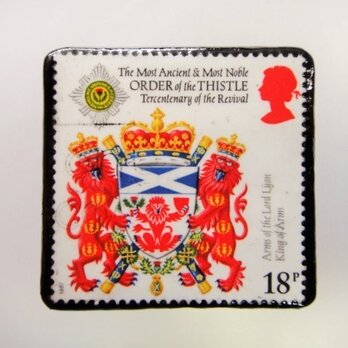 イギリス　紋章切手ブローチ 2663の画像