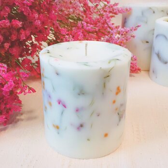 soycandle*ボタニカルキャンドル*アロマキャンドル*ドライフラワー*リモニューム*ミモザ*の画像