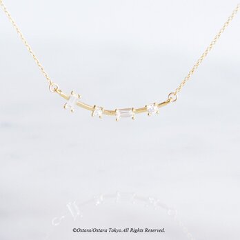 【14KGF】Necklace,Curvy CZ Line,の画像