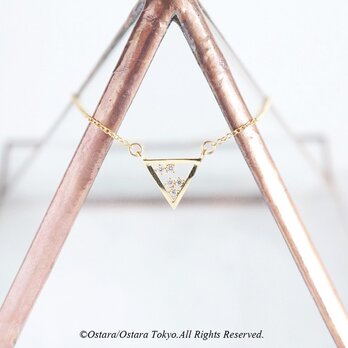 【14KGF】Necklace,CZ Triangle-Cosmic Triangle-の画像